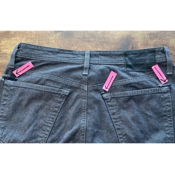 Adriano Goldschied Mens 30X34 Dark Gray The Everett Slim Straight Jean FLAWS - Picture 3 of 14